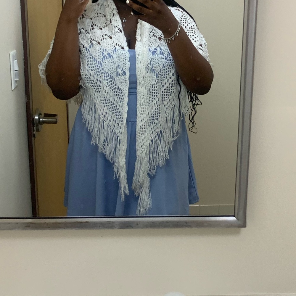 Poofy sky blue dress